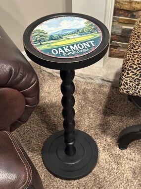 Oakmont Golf Drink Table – Handcrafted Martini Table | Compact Accent Table